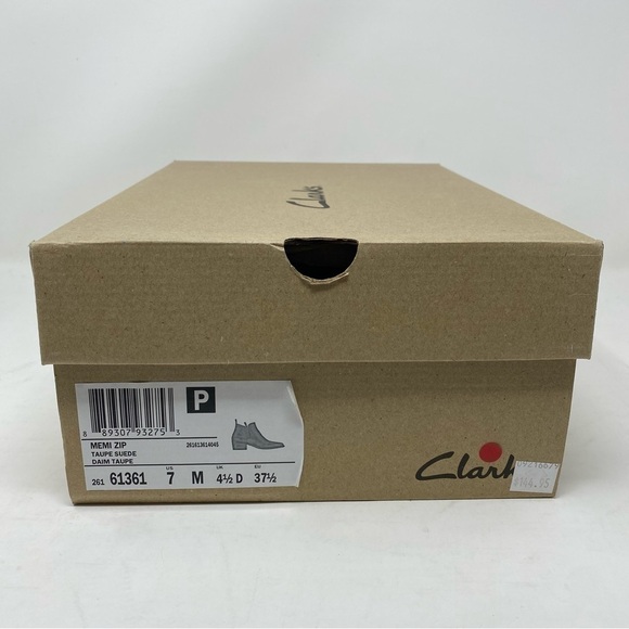 Clarks Women's Memi Zip Ankle BootTaupe Suede - Picture 7 of 7